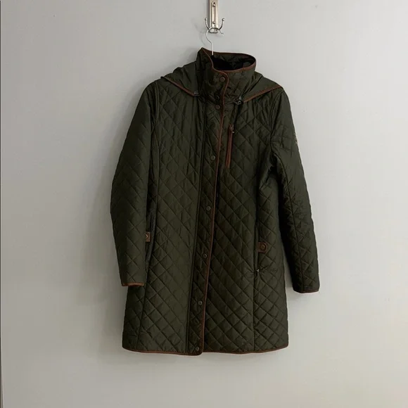 Lauren Ralph Lauren Quilted Green Utility Jacket - Picture 3 of 16